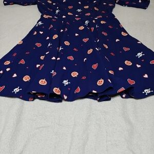 Navy Dress with Halloween Print